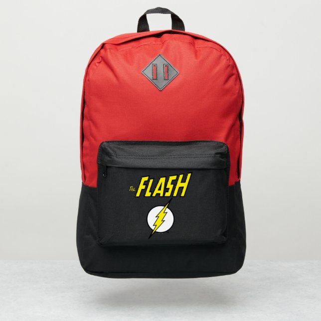The Flash Name & Lightning Bolt Logo Port Authority® Backpack (Front)
