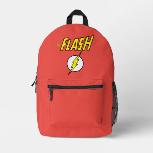 The Flash Name & Lightning Bolt Logo Printed Backpack