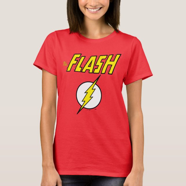 The Flash Name & Lightning Bolt Logo T-Shirt (Front)