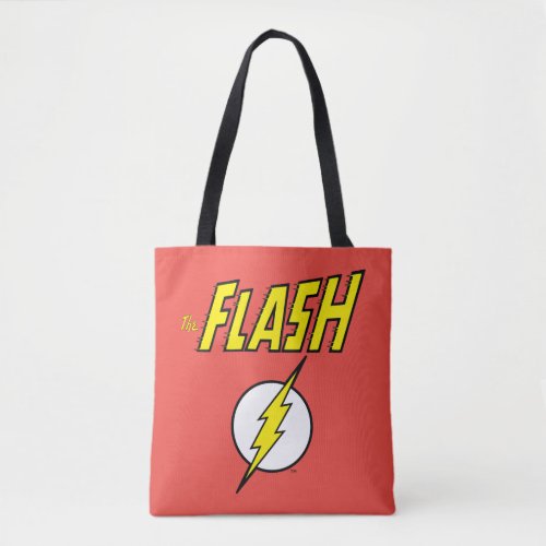 The Flash Name & Lightning Bolt Logo Tote Bag