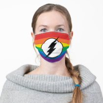 The Flash Rainbow Logo Adult Cloth Face Mask