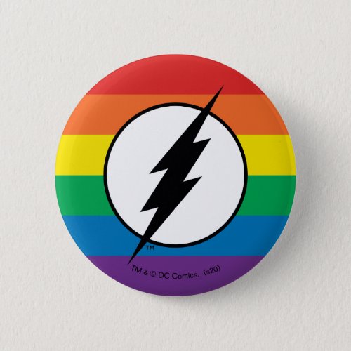 The Flash Rainbow Logo Button