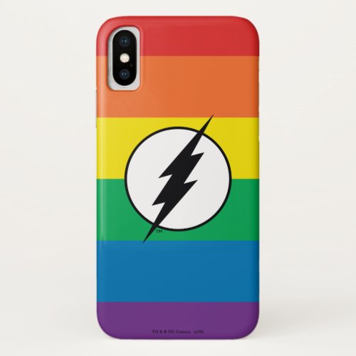 The Flash Rainbow Logo iPhone X Case