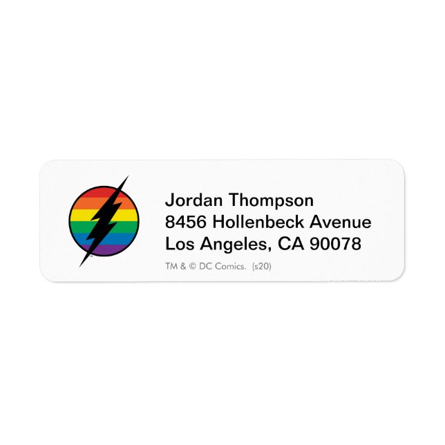The Flash Rainbow Logo Label (Front)