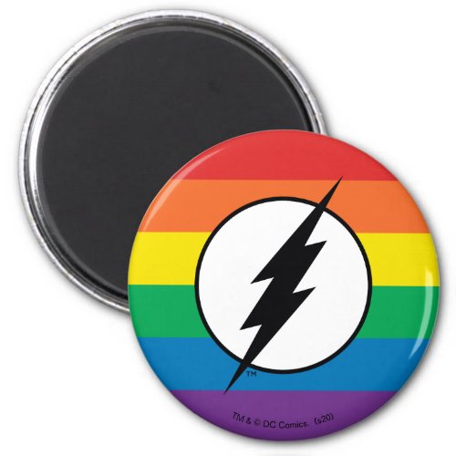 The Flash Rainbow Logo Magnet