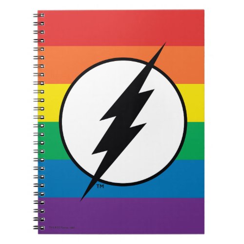 The Flash Rainbow Logo Notebook