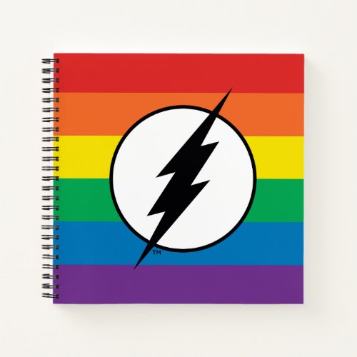 The Flash Rainbow Logo Notebook