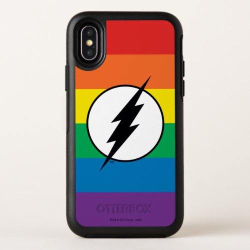 The Flash Rainbow Logo OtterBox Symmetry iPhone X Case