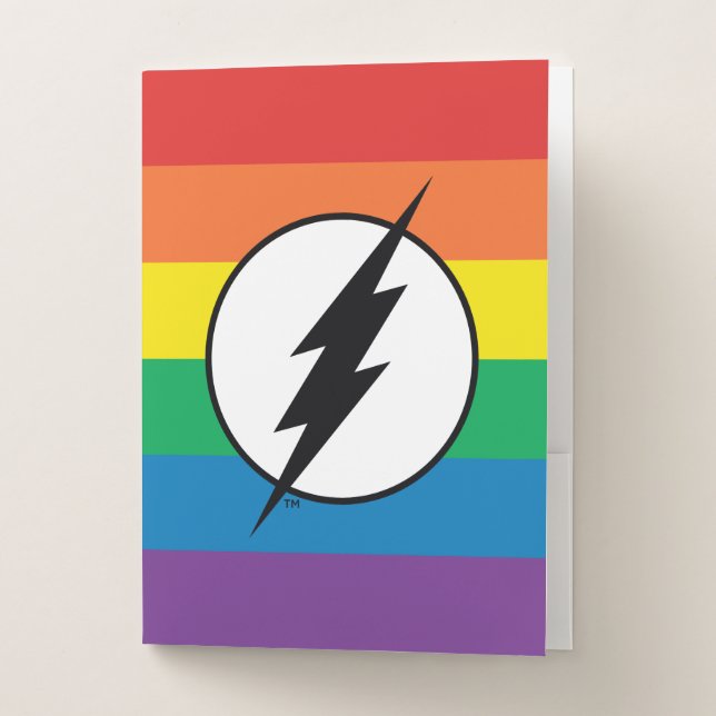 The Flash Rainbow Logo Pocket Folder (Front)