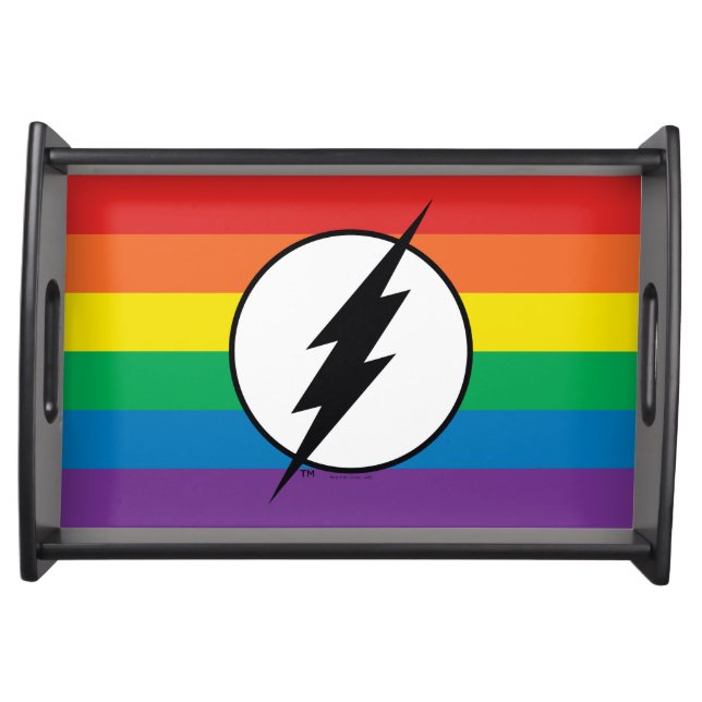 The Flash Rainbow Logo Serving Tray (Front)
