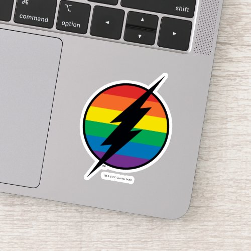 The Flash Rainbow Logo Sticker