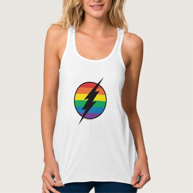The Flash Rainbow Logo Tank Top (Front)