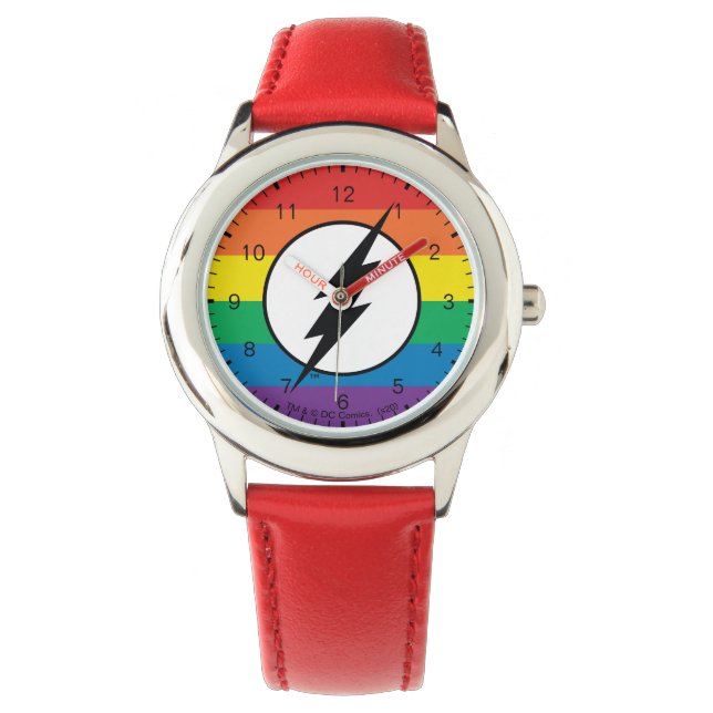 The Flash Rainbow Logo Watch (Front)