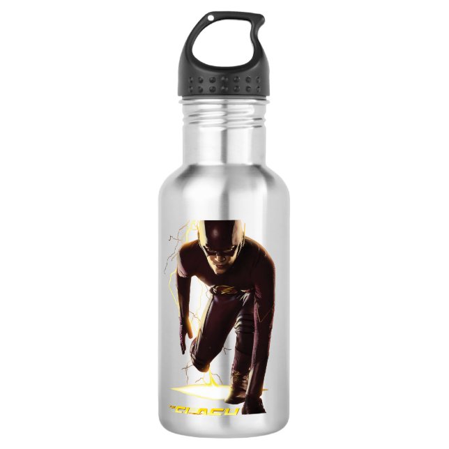 The Flash | Sprint Start Position Stainless Steel Water Bottle (Front)