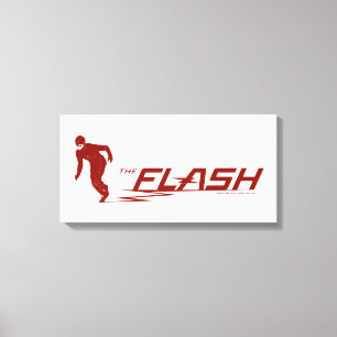 The Flash Super Hero Name Logo Canvas Print