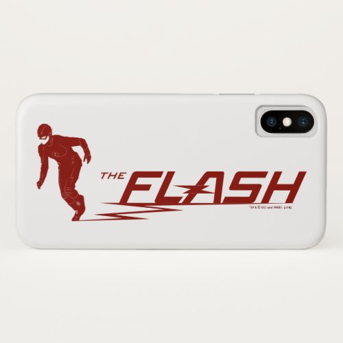 The Flash  Super Hero Name Logo iPhone X Case