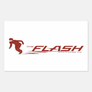 The Flash Super Hero Name Logo Rectangular Sticker