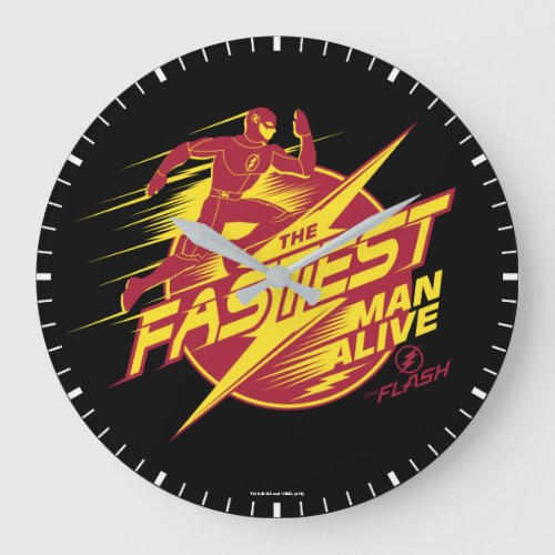 The Flash  The Fastest Man Alive Large Clock
