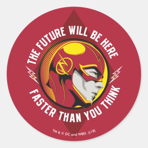 The Flash  The Future Will Be Here Classic Round Sticker