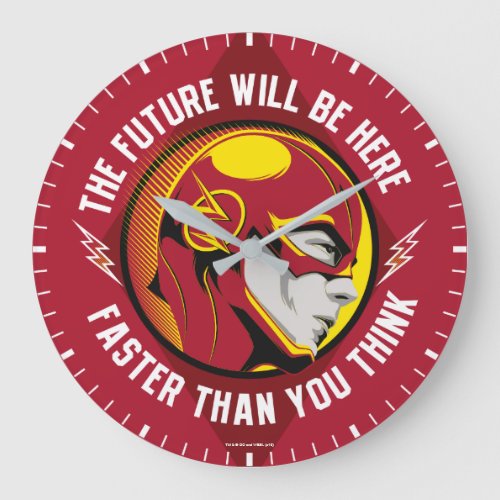The Flash  The Future Will Be Here Large Clock