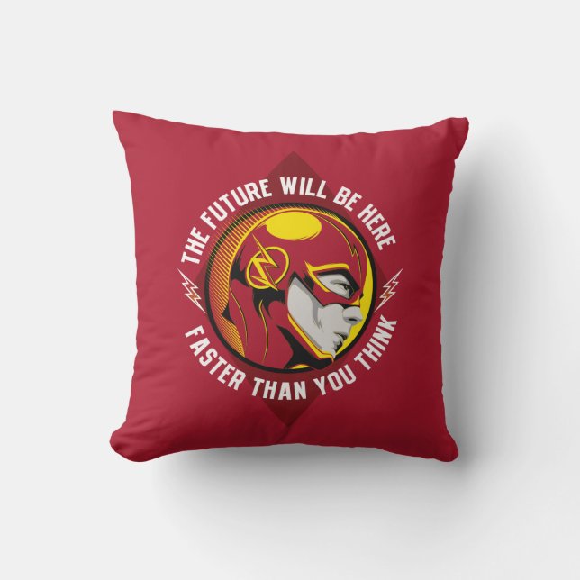 The Flash | "The Future Will Be Here" Throw Pillow (Front)
