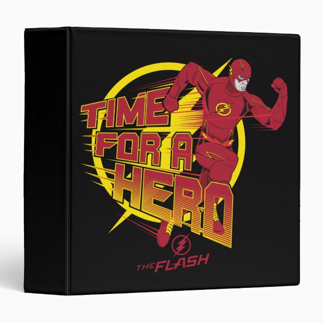 The Flash | "Time For A Hero" Graphic 3 Ring Binder (Front/Spine)