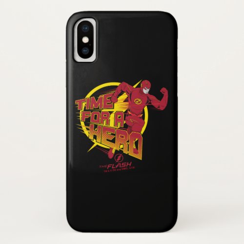 The Flash  Time For A Hero Graphic iPhone X Case