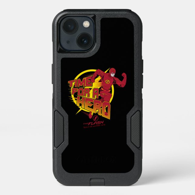 The Flash | "Time For A Hero" Graphic Otterbox iPhone Case (Back)