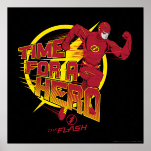 The Flash "Time For A Hero" Graphic Poster