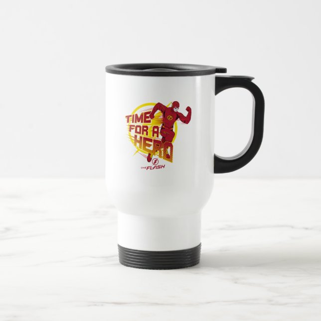 The Flash | "Time For A Hero" Graphic Travel Mug (Right)