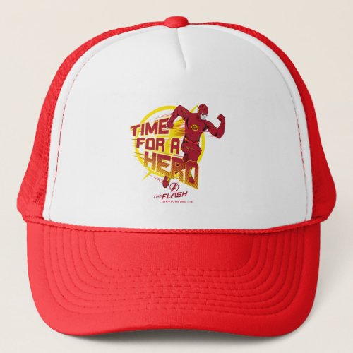 The Flash  Time For A Hero Graphic Trucker Hat