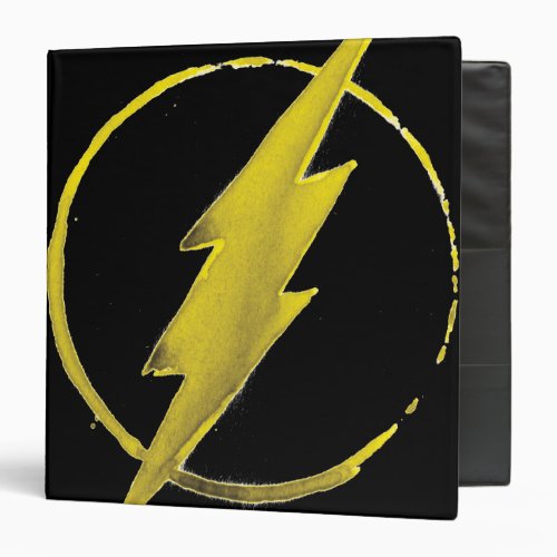 The Flash  Yellow Chest Emblem 3 Ring Binder