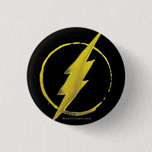 The Flash Yellow Chest Emblem Button