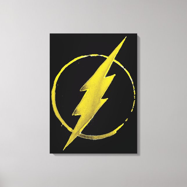 The Flash | Yellow Chest Emblem Canvas Print (Front)