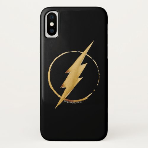 The Flash  Yellow Chest Emblem iPhone X Case
