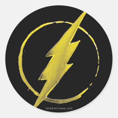 The Flash  Yellow Chest Emblem Classic Round Sticker