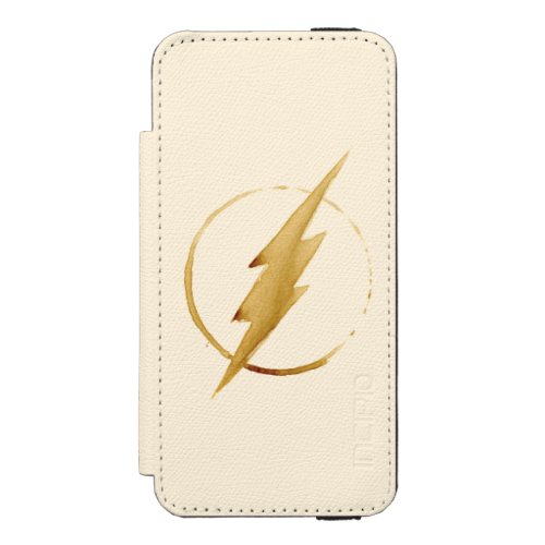 The Flash  Yellow Chest Emblem Wallet Case For iPhone SE55s