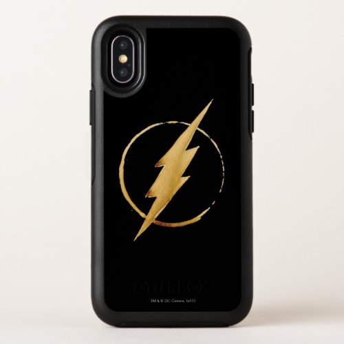 The Flash  Yellow Chest Emblem OtterBox Symmetry iPhone X Case