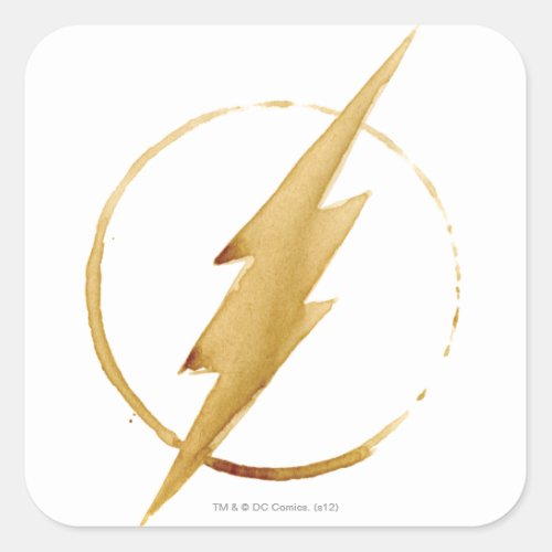 The Flash  Yellow Chest Emblem Square Sticker