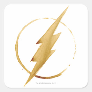 The Flash Yellow Chest Emblem Square Sticker