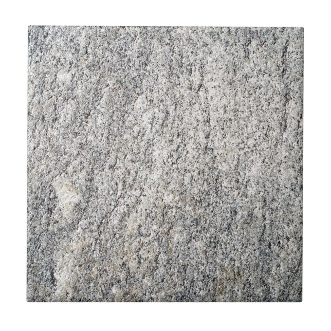 The flat surface of a gray granite stone ceramic tile (Front)