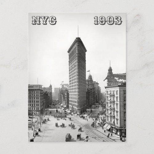 The Flatiron Building 1900s _ Vintage NYC Postcard