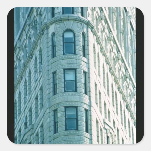 The Flatiron Building (photo) 2 Square Sticker (Front)
