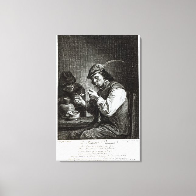 The Flemish Smoker Canvas Print (Front)