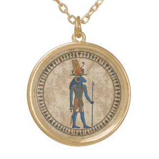 The Flesh of Amun-Re: Ramheaded Gold Plated Amulet Necklace