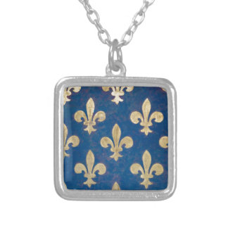 The fleur-de-lis or fleur-de-lys silver plated necklace