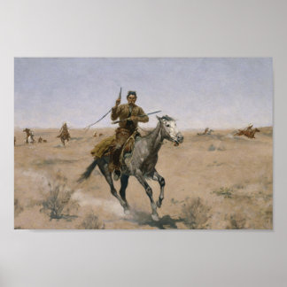 The Flight - Frederic Remington 1895 Poster