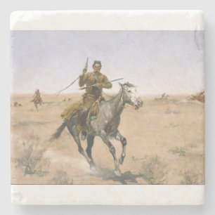 The Flight Frederic Remington Stone Coaster