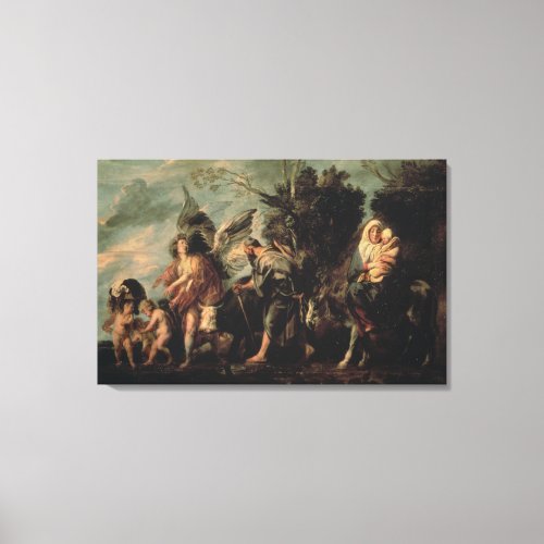 The Flight into Egypt 17th century Canvas Print