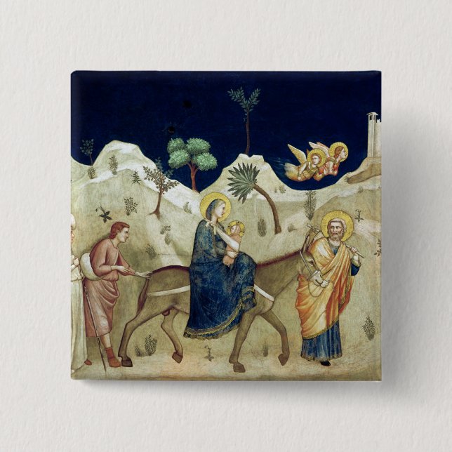 The Flight into Egypt 2 Pinback Button (Front)